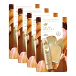 Dove Womens Time to Glow&Go Gradual Self-Tan Mousse Gift Set for Her with Mitt, 4pk - One Size