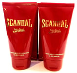 2x Jean Paul Gaultier Scandal Pour Homme, 150ml Shower Gel Body Wash for Men