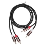 C&acirc;Ble Audio 2rca M&acirc;Le &agrave; 2rca M&acirc;Le Plaqu&eacute; Or, Double Pour Cordon Rca Pour Tv Vers Amplificateur 1m/3,3 Pieds