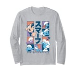 The Smurfs Gargamel Little Smurfs Attention Kanji Big Logo Long Sleeve T-Shirt