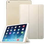 Coque Pour Ipad Air 2 2014 / Ipad Air 2013 9.7 Pouces - Etui De Protection Mince Et Léger Housse Arrière Semi-Transparent Avec Fonction Sommeil/Réveil Automatique, Or Champagner.[F3748]