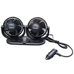 Double Ventilateur Pour Voiture 12V Portable de Voyage Reglable Air Frais SC0