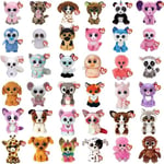 Ty - Assortiment de 5 Peluches Beanie Boo's de 15 cm - Les marionnettes Douces aux Yeux Scintillantes - Sélection aléatoire - Pas de Doubles