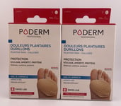 2 X PODERM Professional Plantar Pain & Calluses Relief Pads, Arnica Gel - Large