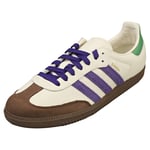 adidas Samba Og Womens Fashion Trainers in White Purple - 9 UK