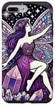 Coque pour iPhone 7 Plus/8 Plus Illustration de fée en cristal violet améthyste