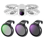 NEEWER Lot de 3 filtres ND magnétiques compatibles avec DJI Neo, Lot de 3 ND8 + ND32 + CPL Accessoires de Drone polarisant Circulaire à densité Neutre, Verre Optique HD Fin Multicouche, FL-N21