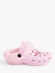 Angels by Accessorize Kids' Faux Fur Lined Clogs, Pink