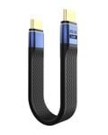 TiMOVO Short USB C to USB C Cable, 240W USB Type C Charger Data Cable with 8K Display, 40Gbps USB 4.0 OTG Adapter for Thunderbolt 4/3, iPad, MacBook, iPhone 15/16 Plus Pro Max, Samsung, Blue + Black