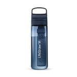LifeStraw Go Series — BPA-Free Water Filter Bottle for Travel and Everyday Use Removes Bacteria, Parasites and Microplastics, Improves Taste, 22oz Aegean Sea