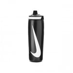 Nike Unisex Refuel Gripped Water Bottle (Black/White) - One Size