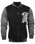 Sons of Anarchy Reaper Logo With Samcro Scroll Mens Small Varsity Jacket