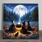 A Coven Of Witches Spiritual Artwork On Ceramic Wall Art Picture Tile