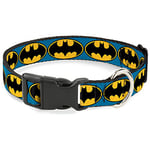 Buckle Down Bat Signal 3 Bleu/Noir/Jaune Plastique Clip Collier