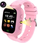 Montre Connectée Enfant Avec Carte Sim, Montre Téléphone Enfant Avec Appel Sos Sms Message 25 Jeux Appareil Photo Musique Alarme Podomètre Calculatrice Lampe