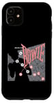 Coque pour iPhone 11 David Bowie Let's Dance Rose et Gris