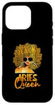 Coque pour iPhone 16 Pro Afro Hair Art Aries Queen Février Anniversaire