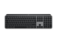 Logitech Master Series MX Keys S for Mac - Clavier - full size - rétroéclairé - sans fil - Bluetooth LE - QWERTZ - Allemand - gris pâle