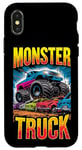 iPhone X/XS Monster Truck Crushing Cars Art for Monster Truck Lovers Case