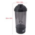 (Black)Electric Protein Shaker Bottle Portable Mixer Cup For Protein Milk Coffee