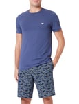 Emporio Armani Ensemble de Pyjama pour Homme, Imprimé Camou/Indigo, M (Lot de 2)