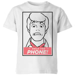 Scooby Doo Hold The Phone Kids' T-Shirt - White - 9-10 Years - White