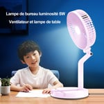 Climatiseur Ventilateur Avec Lampe de table Pliable Climatiseur Ventilateur Mural Mobile Ventilateur de Bureau Blanc