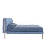 Ligne Roset - Ruché Bed 140x200 High, Natural Beech, Fabric Cat. D, Harald 3 Albatre 4320 - Senger - Inga Sempé