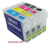 Refillable Cartridge Set for Epson 604 & 604XL, Pineapple Series Cartridges