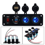 12v uttag DC 12volt USB uttag Panel Förkabeld cigar