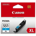 Genuine Canon Cli-551xl C Cyan Ink Cartridge For Pixma Mg5650 Mg6650 Mg7550