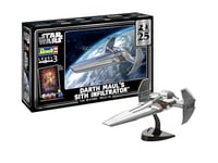 Revell 05638 Coffret cadeau Dark Maul's Sith Infiltrator : EP1 25ème échelle 1:120 Kit maquette en plastique non construit/non peint avec accessoires