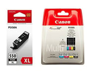 CANON PGI-550XL/CLI-551 Cyan, Magenta, Yellow & Black Ink Cartridges - Multipack