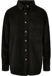 Urban Classics Women's Tb3755-ladies Corduroy Oversized Shirt, Black, 3XL Plus Tall