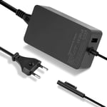 Chargeur Surface Pro, 44W 15V 2.58A(Fonctionne Avec 39W/36W/24W) Adaptateur Pour Surface Pro 3/4/5/6, Tablette Windows, Surface Book 1/2, Surface Laptop 1/2, Surface Go, Avec Port De Usb 5V 1A