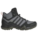 adidas Homme Terrex Swift R2 Mid Gore-TEX Hiking Shoes Chaussures de randonnée, Solid Grey/Core Black/Olive strata, 46 2/3 EU