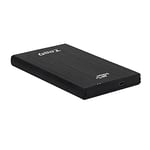 Boîtier Externe TQE-2522B pour Disque Dur de 2,5" et 9,5 mm d'épaisseur. Interface SATA avec Connexion USB 3.0, Offre Une Vitesse de Transfert élevée. Couleur : Noir, Design Compact et Robuste