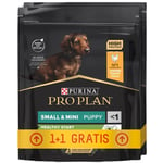 Pro Plan small&mini adult poulet avec riz - croquettes pour chien - 700g + 700g - Purina