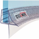 STEIGNER Joint de douche pour paroi en verre, 110cm, vitre 6/7/8mm, joint d'étanchéité PVC courbé pour les cabines de douche arrondies, UK09