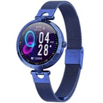 Montre Connectée Femme Smartwatch Suivi Sommeil Cardio Pression Artérielle Bleu YONIS