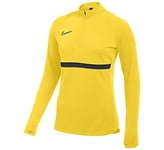 Nike Women's Academy 21 Drill Top Training Sweatshirt, womens, CV2653-719, Tour Yellow/Black/Anthracite/Black, S