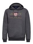 Archive Shield Hoodie Tops Sweat-shirts & Hoodies Hoodies Grey GANT