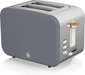 Swan ST14610GRYN Nordic 2-Slice Toaster with Defrost/Reheat/Cancel Grey