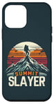 Coque pour iPhone 12 mini Summit Slayer Randonneur Alpinisme Coucher de soleil Voyage en plein air