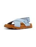 Camper Brutus Sandal K800491 X-Strap, Light Blue, 10 UK Child