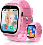 4g Montre Connectée Enfant Gps - Montre Téléphone Enfant Avec Carte Sim Gps Appel Sos Vidéo Ip68 Etanche Jeux, Réveil Mode Classe, Montre Intelligente Enfants Cadeau Pour Fille Garçon De 4-12 Ans