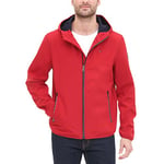 Tommy Hilfiger Men's Lightweight Water-Resistant Performance Soft Shell Jacket (Regular and Big & Tall(Windbreaker, Red, L