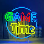 Game Time Neon Sign Néon De Jeu Led Lettre Gaming Neon Sign Usb Enseigne Au Néon Game Neon Light Pour Chambre Garçons Room Decor Game Zone Cadeau Pour Amis