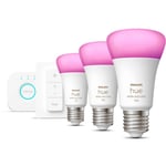 Philips Hue Kit Färg 9W A60 E27 3set