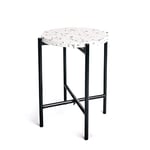 Intempora - Table d'appoint Ronde métal Industriel, Table à café, Plateau terrazzo 33x40CM